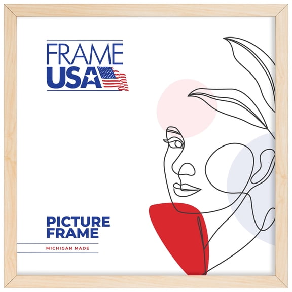 24x24 Picture Frame Beige Corporate Thin, 72015, 0.75 Inch MDF, Plexiglass, Wall Display