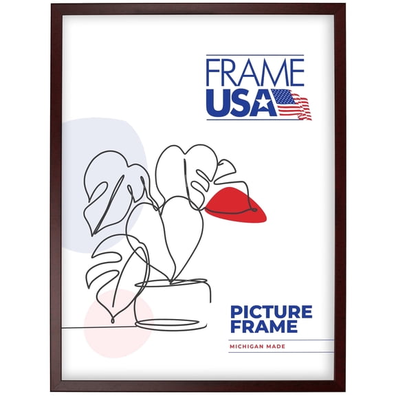 18x24 Picture Frame Red Corporate Thin, 72039, 0.75 Inch MDF, Plexiglass, Wall Display