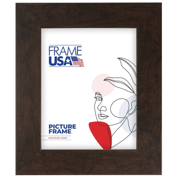 4x5 Picture Frame, Brown Corporate Wide Style 74036, 2 Inch MDF with Glass, Wall Display