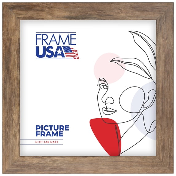 12x12 Picture Frame Brown Corporate Wide, 74029, 2 Inch MDF, Glass, Wall Display