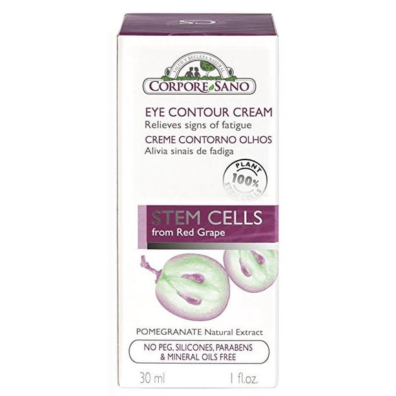 Corpore Sano Eye Contour Cream with Stem Cells-Nourishing- Wrinkle Prevention- Shea Butter, Collagen, Pomegrante Extract - Moisturizing- NO Parabens,Peg,Silicones-Imported from Spain-30 ml/1 fl. Oz