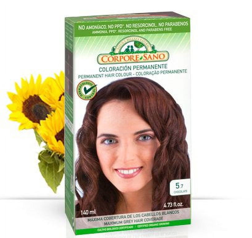 Corpore Sano Permanent Hair Color with SESAME, SUNFLOWER AND VEGETABLE KERATIN (No PPD. AMMONIA, RESORCINOL, PARABENS) 5.7 Chocolate