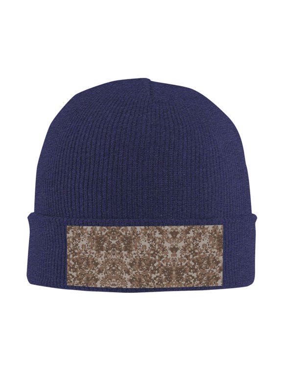 Corps Camouflage Beanie Hat Men Women Warm Printed Cap Knit Beanies Hats Outdoor Winter Navy Blue