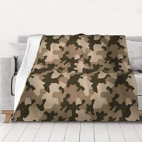 Corps Camouflage Throw Blanket Warm Camping Outdoor Light Weight Cozy Blanket for Couch Sofa Bed 50"x40"