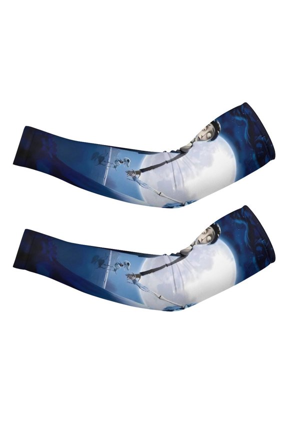 Corpse-Bride Arm Sleeve (Pack of 2) for Men & Women, Cooling Arm Sleeves Summer Sun Protection Arm Sleeves For Baseball Cycling Golf Running M