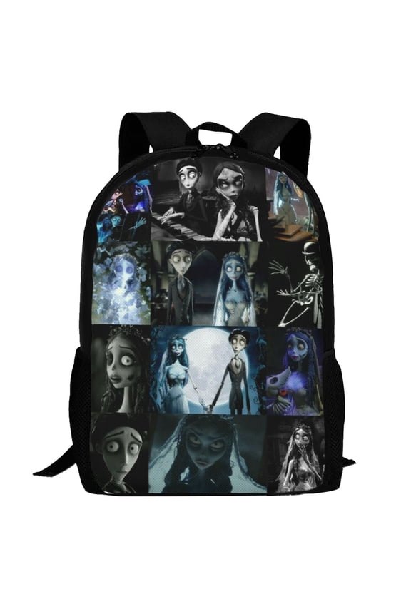 Corpse Bride Backpack,3d Print Laptop Backpack Lightweight Casual Daypack Bookbag Multi-Function Travel Backpack 16.5 In