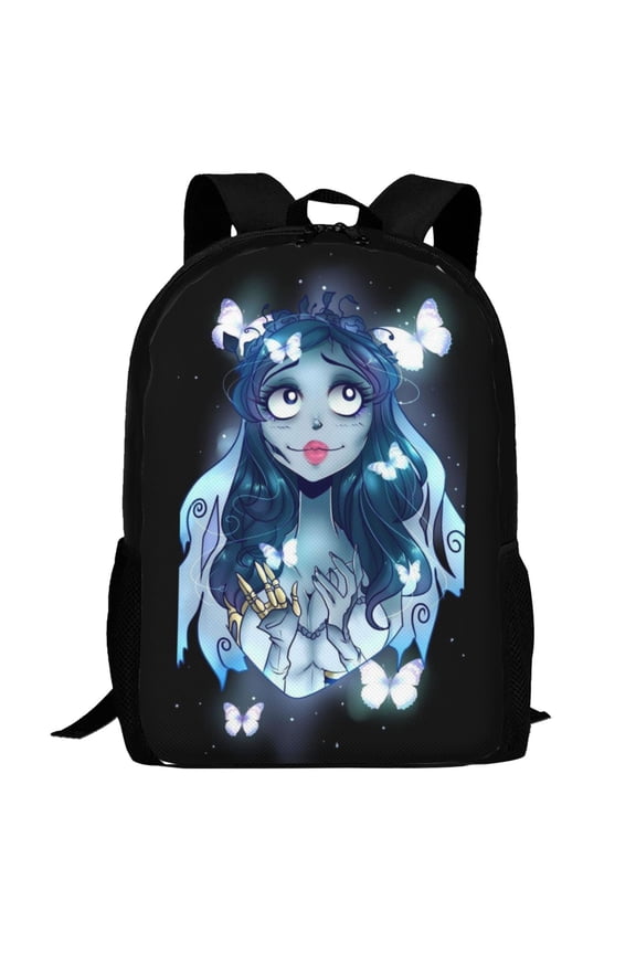 Corpse Bride Backpack,3d Print Laptop Backpack Lightweight Casual Daypack Bookbag Multi-Function Travel Backpack 16.5 In