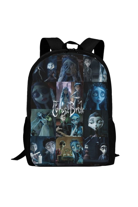 Corpse Bride Backpack,3d Print Laptop Backpack Lightweight Casual Daypack Bookbag Multi-Function Travel Backpack 16.5 In