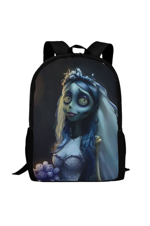 Corpse Bride Backpack,3d Print Laptop Backpack Lightweight Casual Daypack Bookbag Multi-Function Travel Backpack 16.5 In