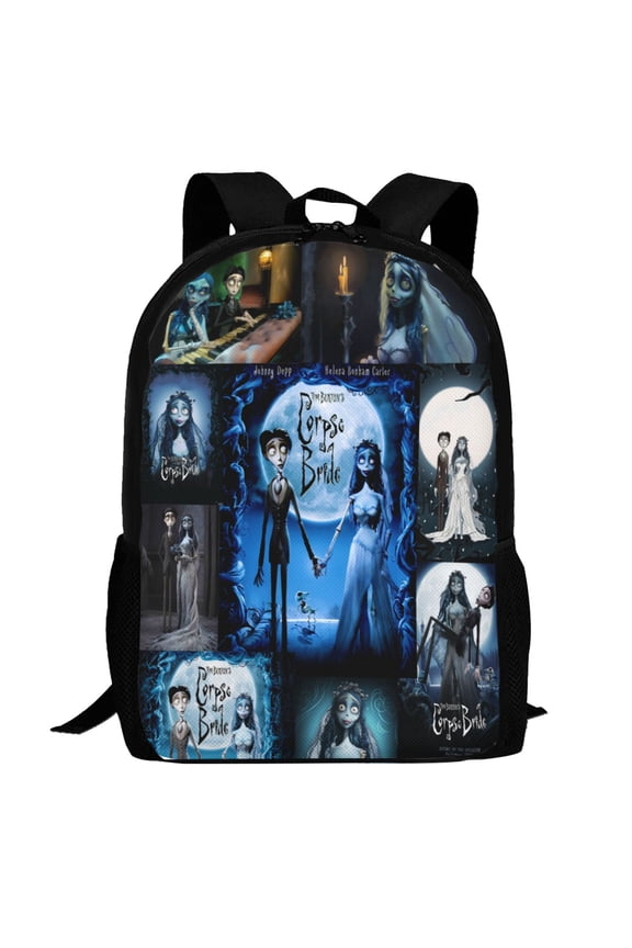 Corpse Bride Backpack,3d Print Laptop Backpack Lightweight Casual Daypack Bookbag Multi-Function Travel Backpack 16.5 In