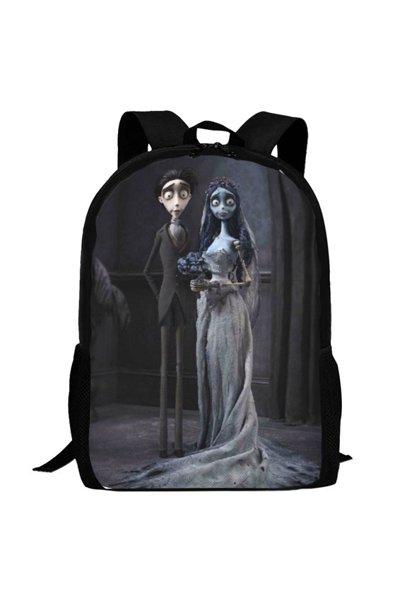 Corpse Bride Backpack,3d Print Laptop Backpack Lightweight Casual Daypack Bookbag Multi-Function Travel Backpack 16.5 In