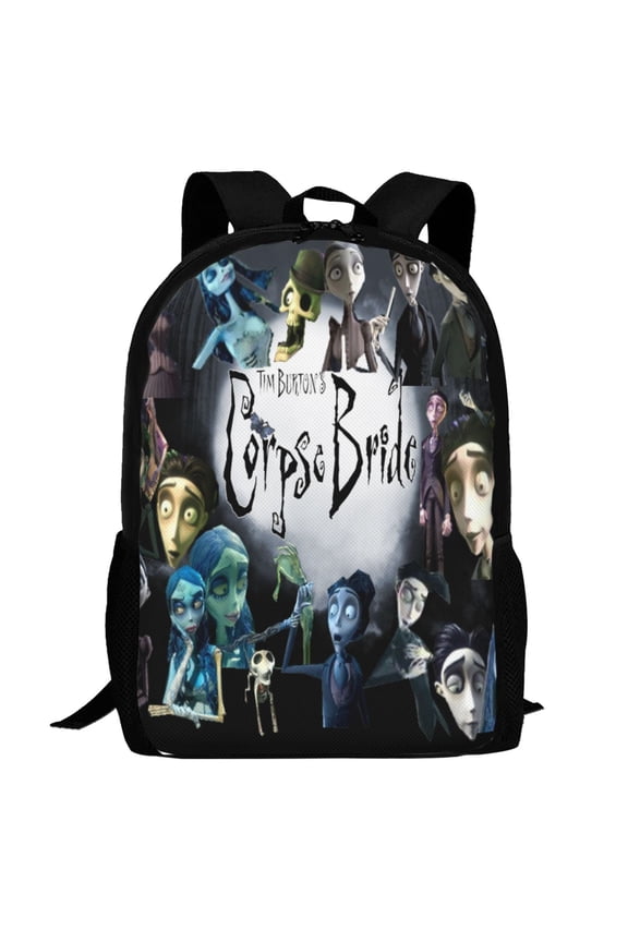 Corpse Bride Backpack,3d Print Laptop Backpack Lightweight Casual Daypack Bookbag Multi-Function Travel Backpack 16.5 In
