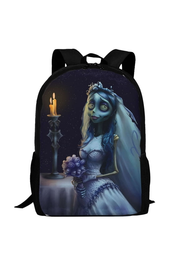 Corpse Bride Backpack,3d Print Laptop Backpack Lightweight Casual Daypack Bookbag Multi-Function Travel Backpack 16.5 In