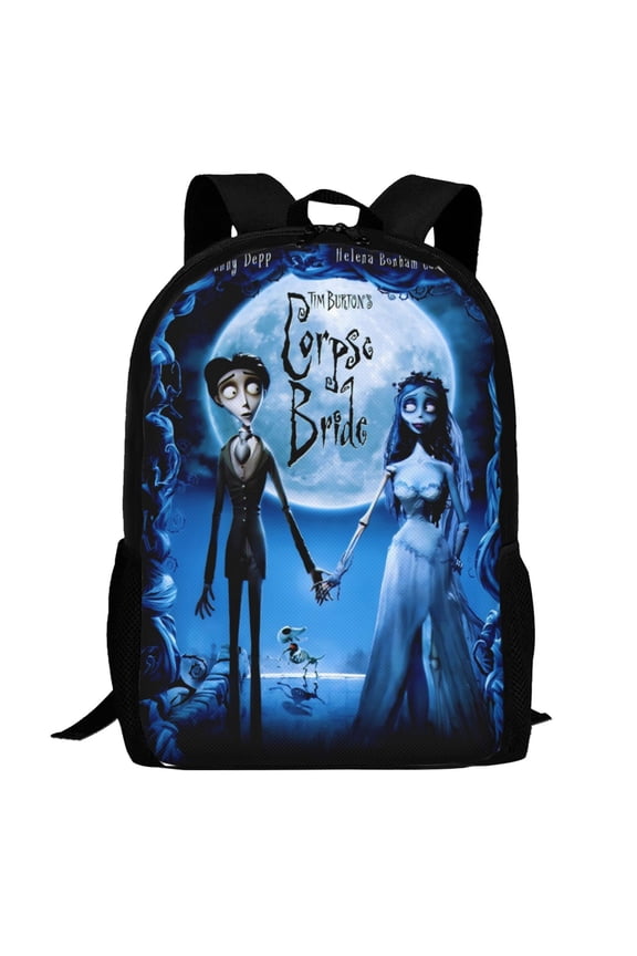 Corpse Bride Backpack,3d Print Laptop Backpack Lightweight Casual Daypack Bookbag Multi-Function Travel Backpack 16.5 In
