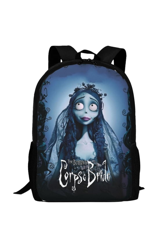 Corpse Bride Backpack,3d Print Laptop Backpack Lightweight Casual Daypack Bookbag Multi-Function Travel Backpack 16.5 In