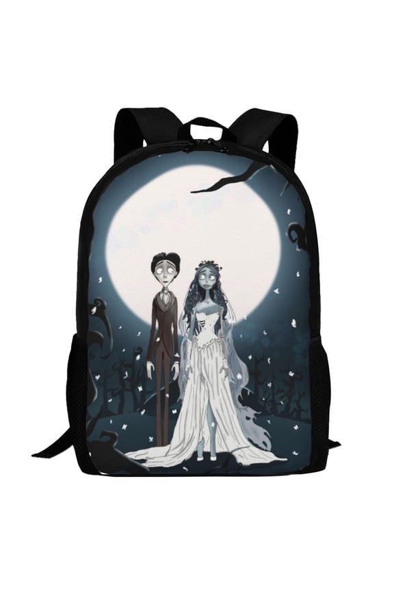 Corpse Bride Backpack,3d Print Laptop Backpack Lightweight Casual Daypack Bookbag Multi-Function Travel Backpack 16.5 In