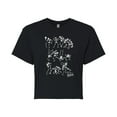 thumbnail image 1 of Corpse Bride - Bones Dancing the Scare Away - Juniors Cropped Cotton Blend T-Shirt, 1 of 5