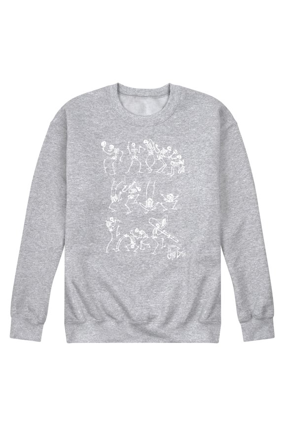 - Bones Dancing the Scare Away - Men's Crew Neck Fleece Pullover