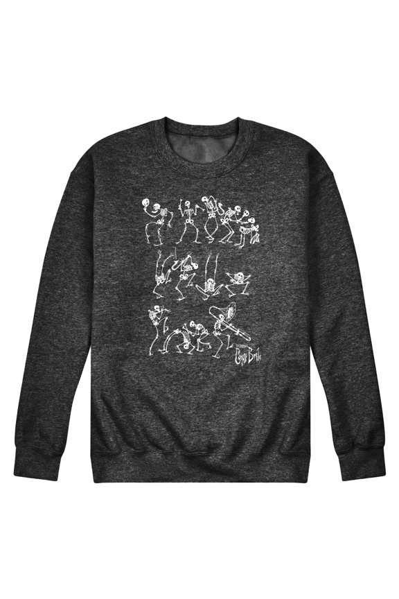 - Bones Dancing the Scare Away - Men's Crew Neck Fleece Pullover
