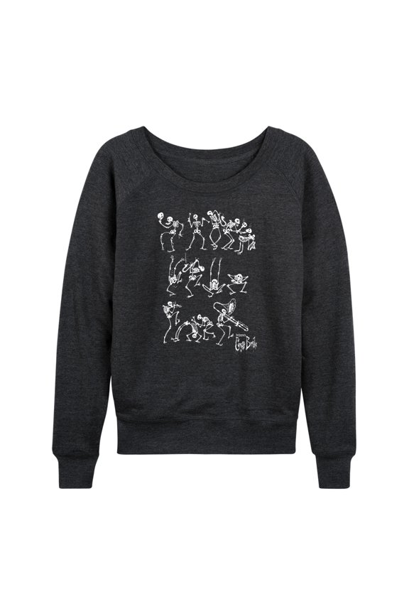 - Bones Dancing the Scare Away - Women's Lightweight French Terry Long Sleeve Shirt