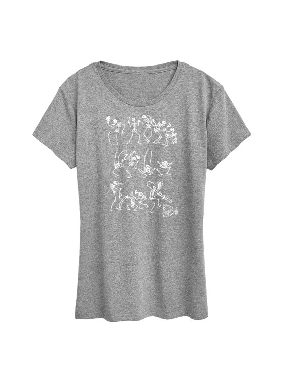 - Halloween Skeletons Dancing Women's Short Sleeve Graphic T-Shirt