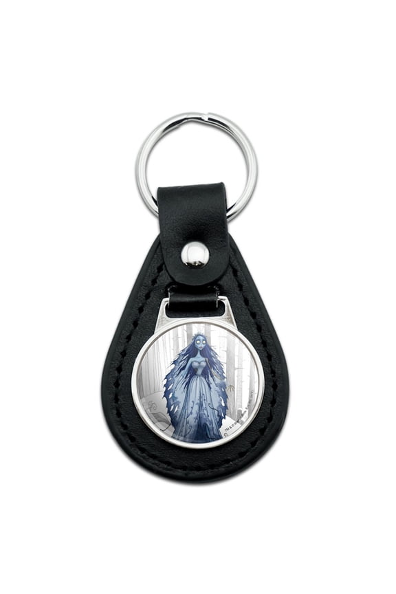 Corpse Bride Bride Black Leather Keychain