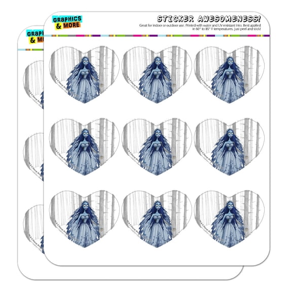 Corpse Bride Bride Heart Shaped Planner Calendar Scrapbook Craft Stickers