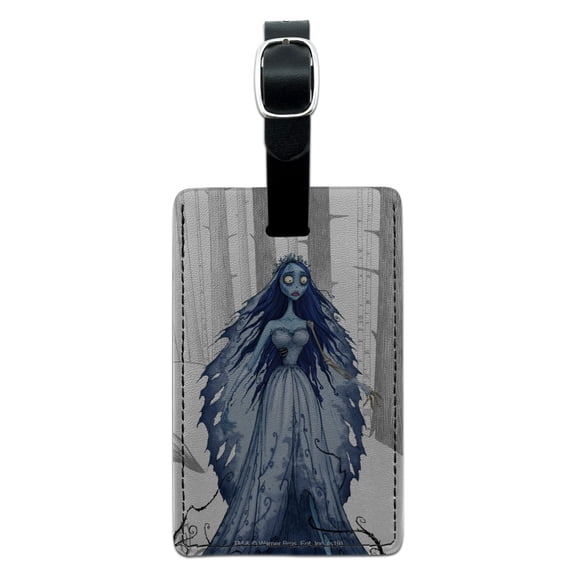Corpse Bride Bride Rectangle Leather Luggage Card Suitcase Carry-On ID Tag