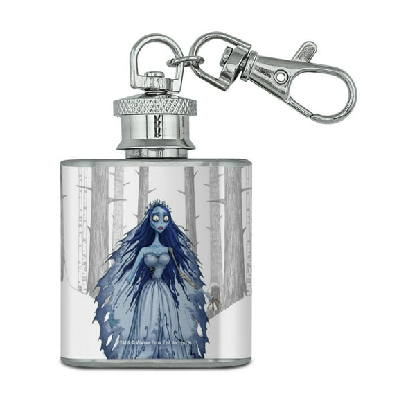 Corpse Bride Bride Stainless Steel 1oz Mini Flask Key Chain