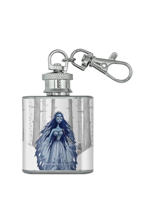 Corpse Bride Bride Stainless Steel 1oz Mini Flask Key Chain