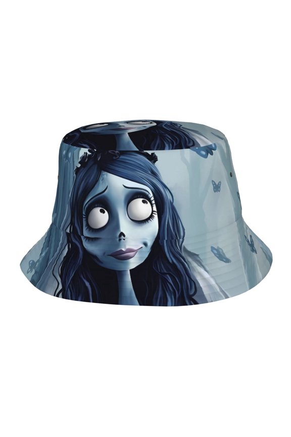 Corpse Bride Bucket Hat Beach Sun Hat For Women Men, Beach Caps Reversible Lightweight Outdoor Cap For Beach Travel Headwear