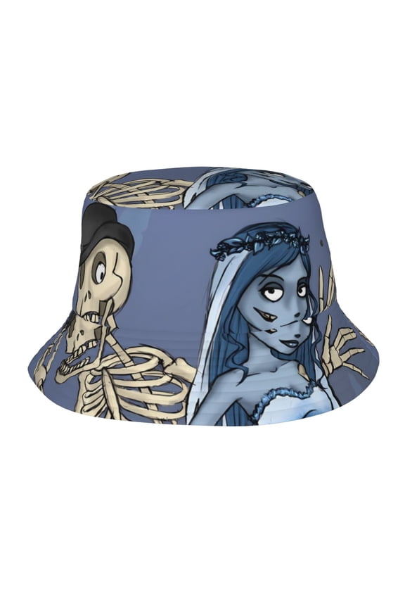 Corpse Bride Bucket Hat Beach Sun Hat For Women Men, Beach Caps Reversible Lightweight Outdoor Cap For Beach Travel Headwear
