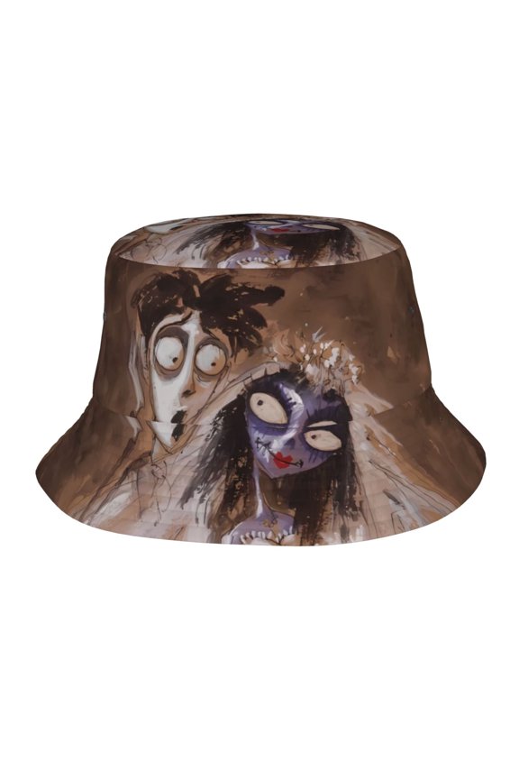Corpse Bride Bucket Hat Beach Sun Hat For Women Men, Beach Caps Reversible Lightweight Outdoor Cap For Beach Travel Headwear