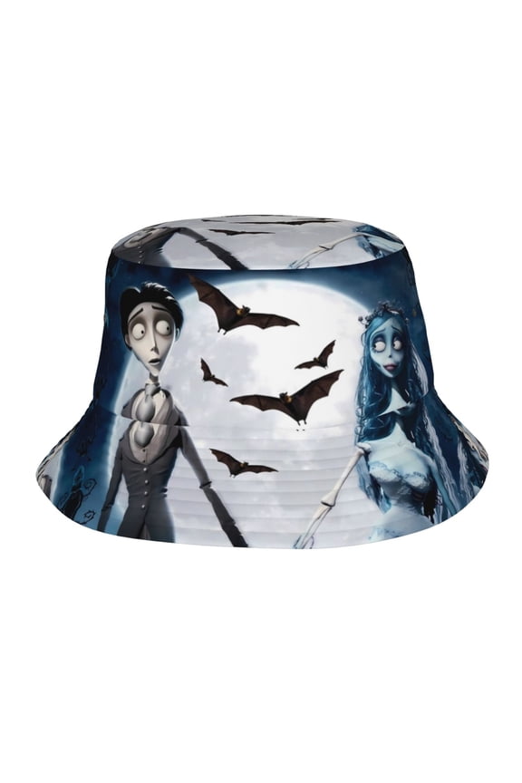 Corpse Bride Bucket Hat Beach Sun Hat For Women Men, Beach Caps Reversible Lightweight Outdoor Cap For Beach Travel Headwear