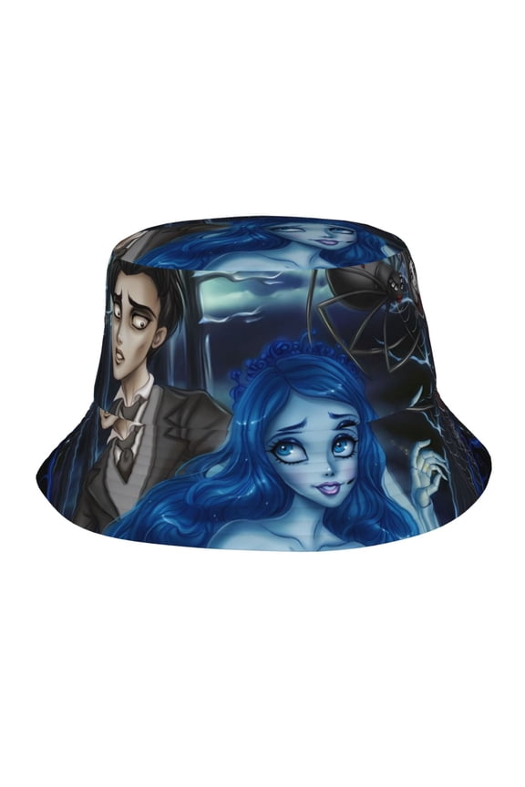Corpse Bride Bucket Hat Beach Sun Hat For Women Men, Beach Caps Reversible Lightweight Outdoor Cap For Beach Travel Headwear