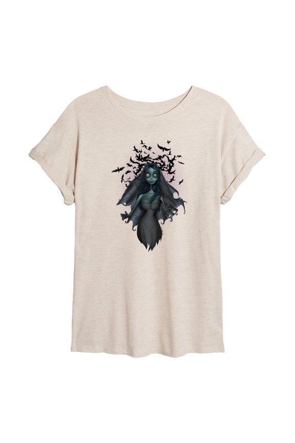 - Crows Flying Over Zombie Bride - Women's Oversized T-Shirt