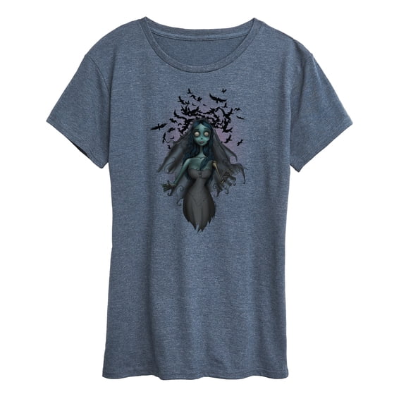 Corpse Bride - Crows Flying Over Zombie Bride - Women's Short Sleeve Graphic T-Shirt