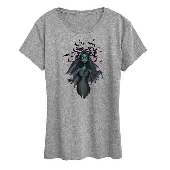 Corpse Bride - Crows Flying Over Zombie Bride - Women's Short Sleeve Graphic T-Shirt