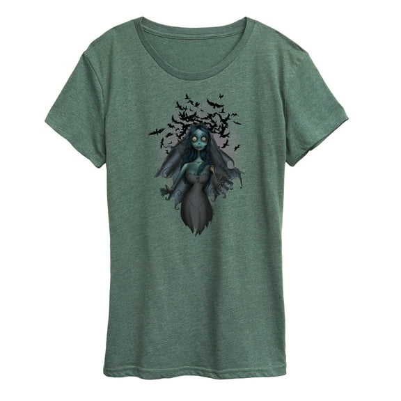 Corpse Bride - Crows Flying Over Zombie Bride - Women's Short Sleeve Graphic T-Shirt