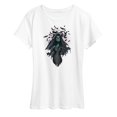 thumbnail image 1 of Corpse Bride - Crows Flying Over Zombie Bride - Women's Short Sleeve Graphic T-Shirt, 1 of 5