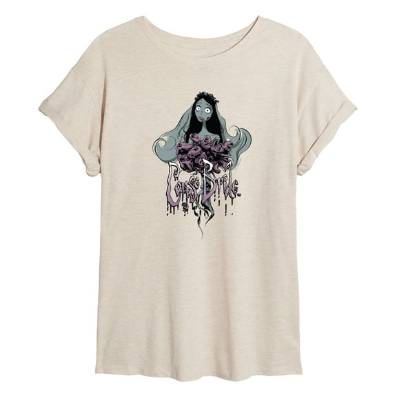 Corpse Bride - Dying Roses in Hand - Women's Oversized T-Shirt