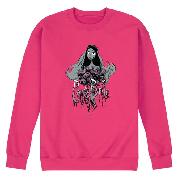 Corpse Bride - Dying Roses in Hand - Men's Crew Neck Fleece Pullover