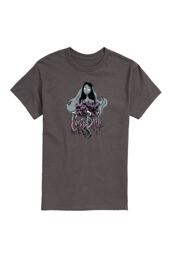 - Dying Roses in Hand - Men's Short Sleeve Graphic T-Shirt