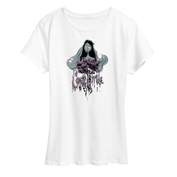 Corpse Bride - Dying Roses in Hand - Women's Short Sleeve Graphic T-Shirt