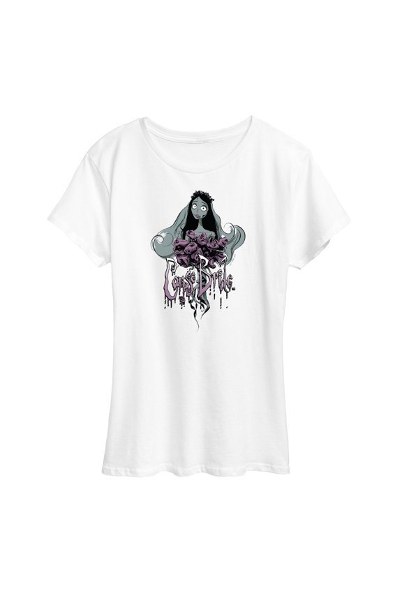 - Dying Roses in Hand - Women's Short Sleeve Graphic T-Shirt