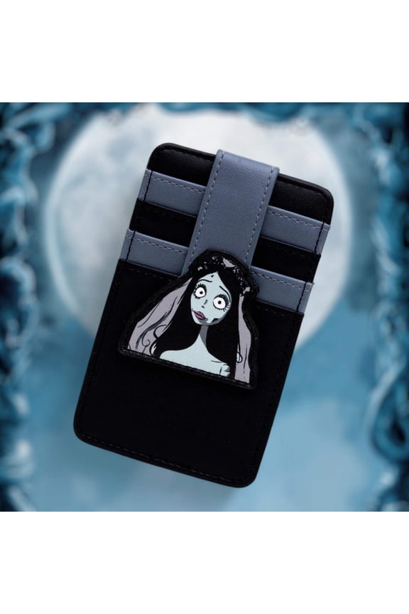 Corpse Bride Emily Pose Horror Vegan Leather Wallet ID Card Holder