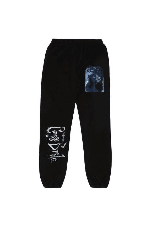 Corpse Bride Emily Screenshot Black Adult Sweatpants-Medium