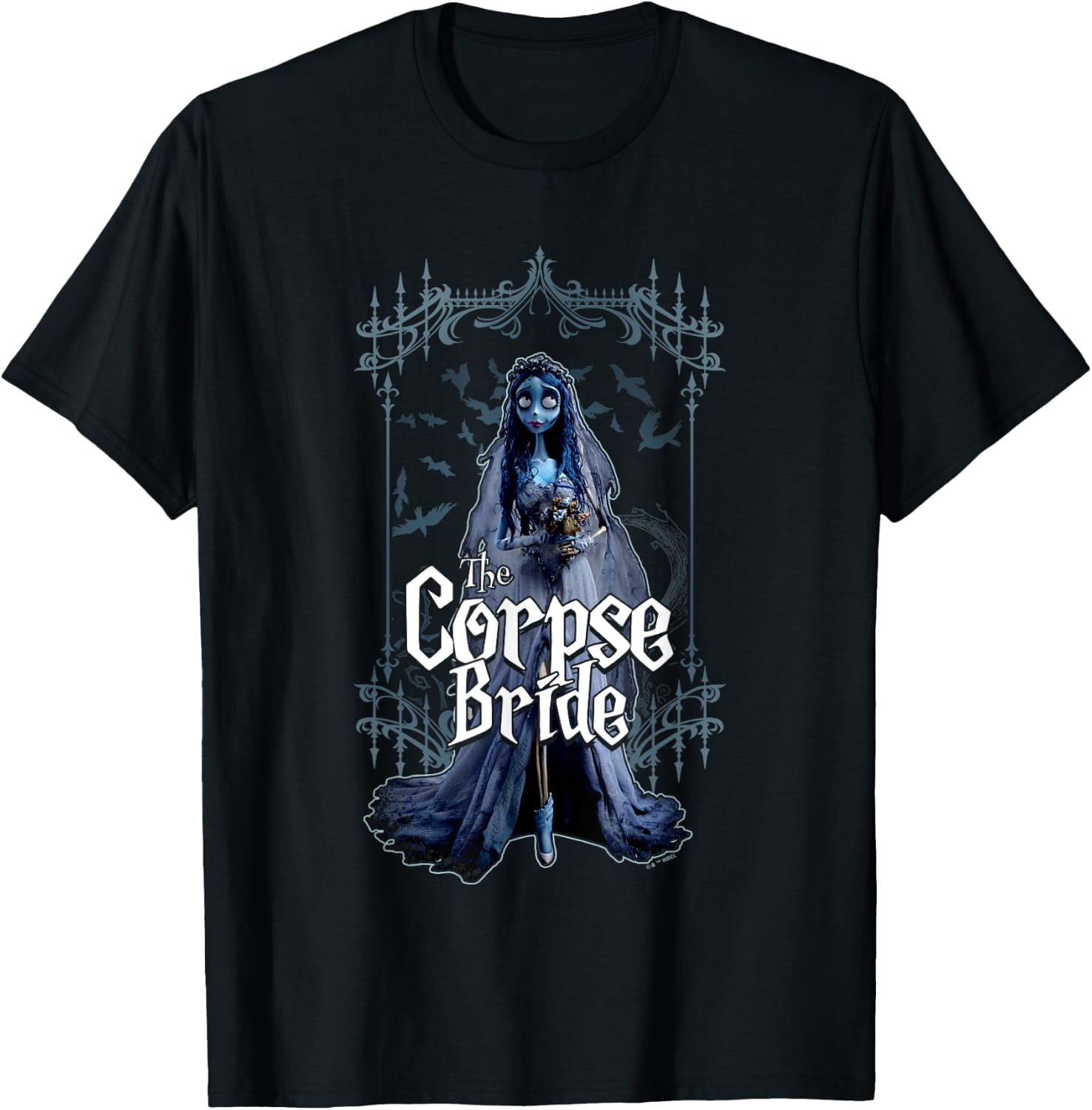 Corpse Bride Emily The Corpse Bride Scary Frame Portrait T-Shirt ...