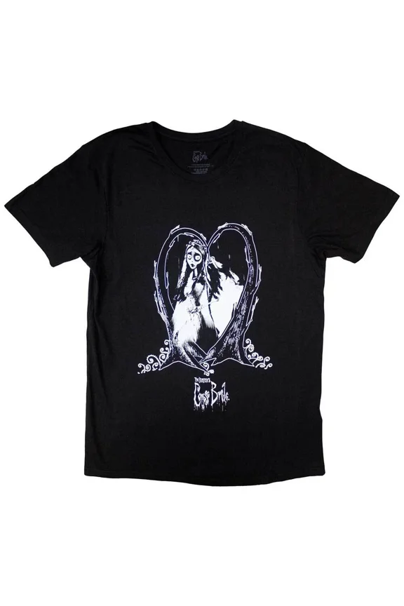 Corpse Bride Heart T-Shirt Black New