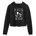 thumbnail image 1 of Corpse Bride - I'm Dead In Dog Years - Juniors Cropped Pullover Hoodie, 1 of 5